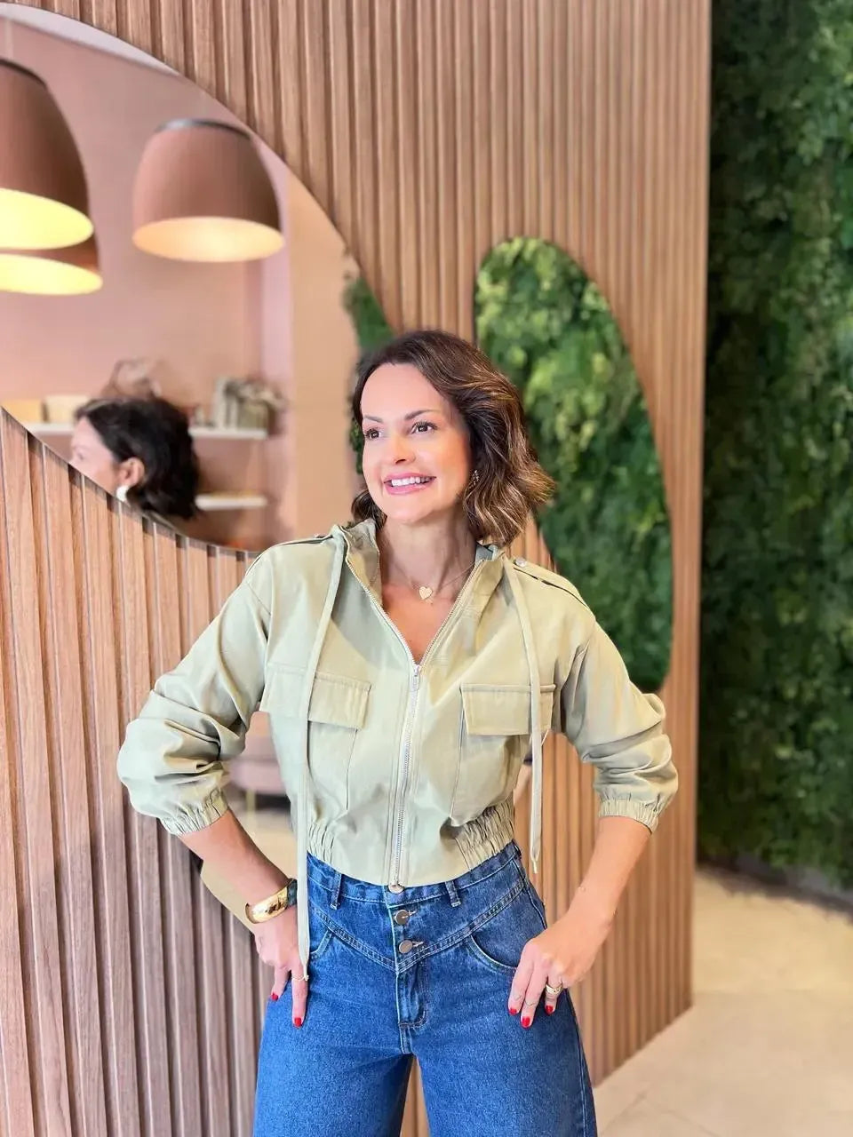 Jaqueta Bomber MO69, Verde