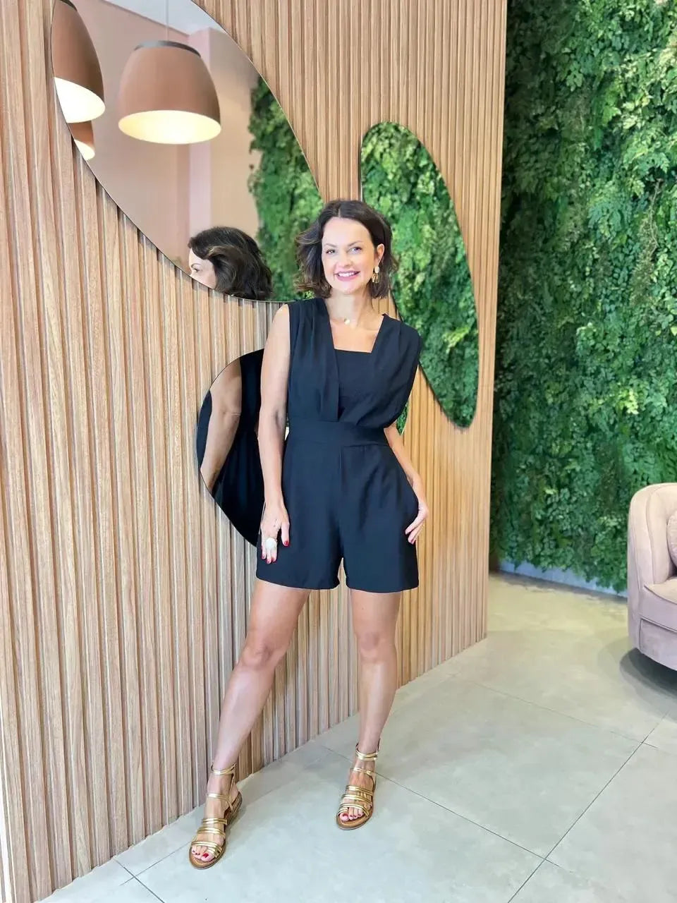 Macaquinho com Cropped, Preto