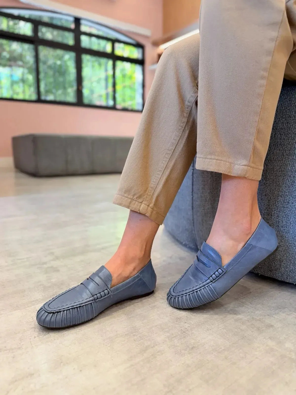 Mocassim Iara, Azul Jeans