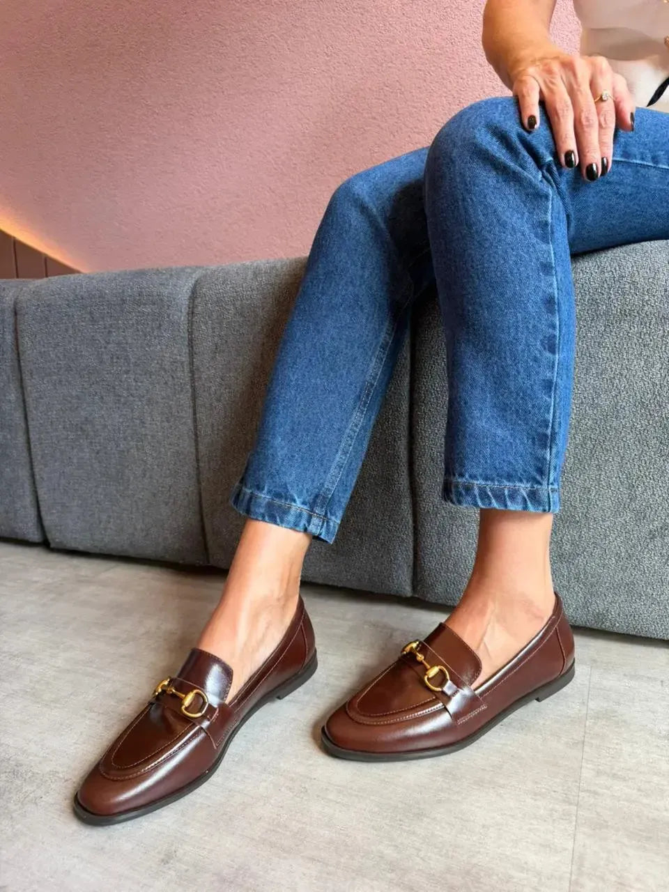 Mocassim Olivia, Marrom