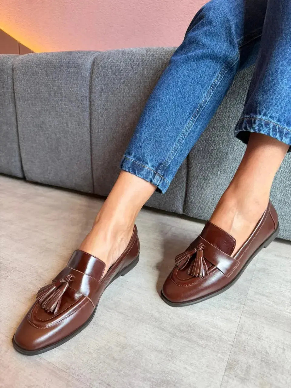 Mocassim Paola, Marrom