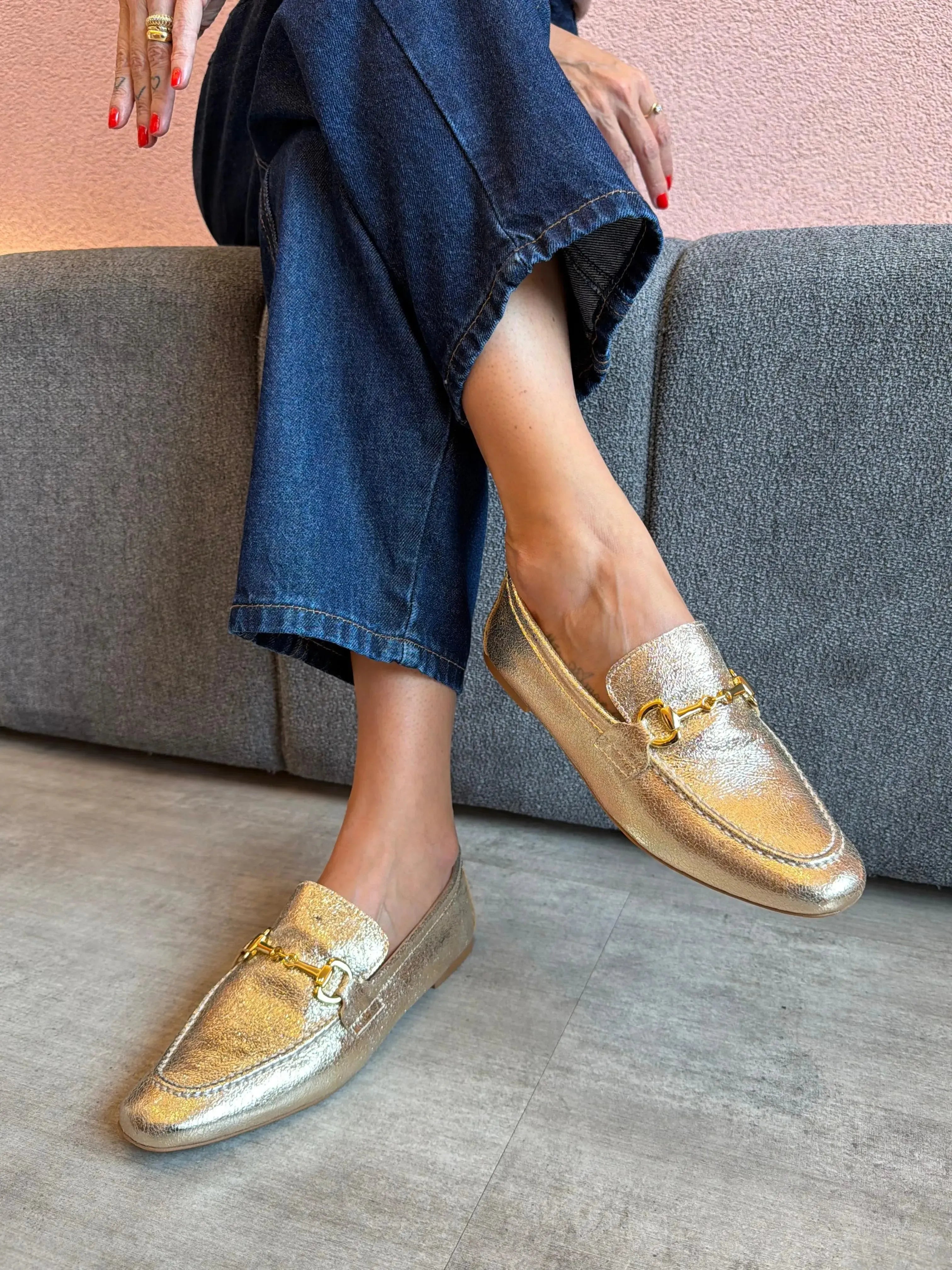 Mocassim Vogue Ouro Light