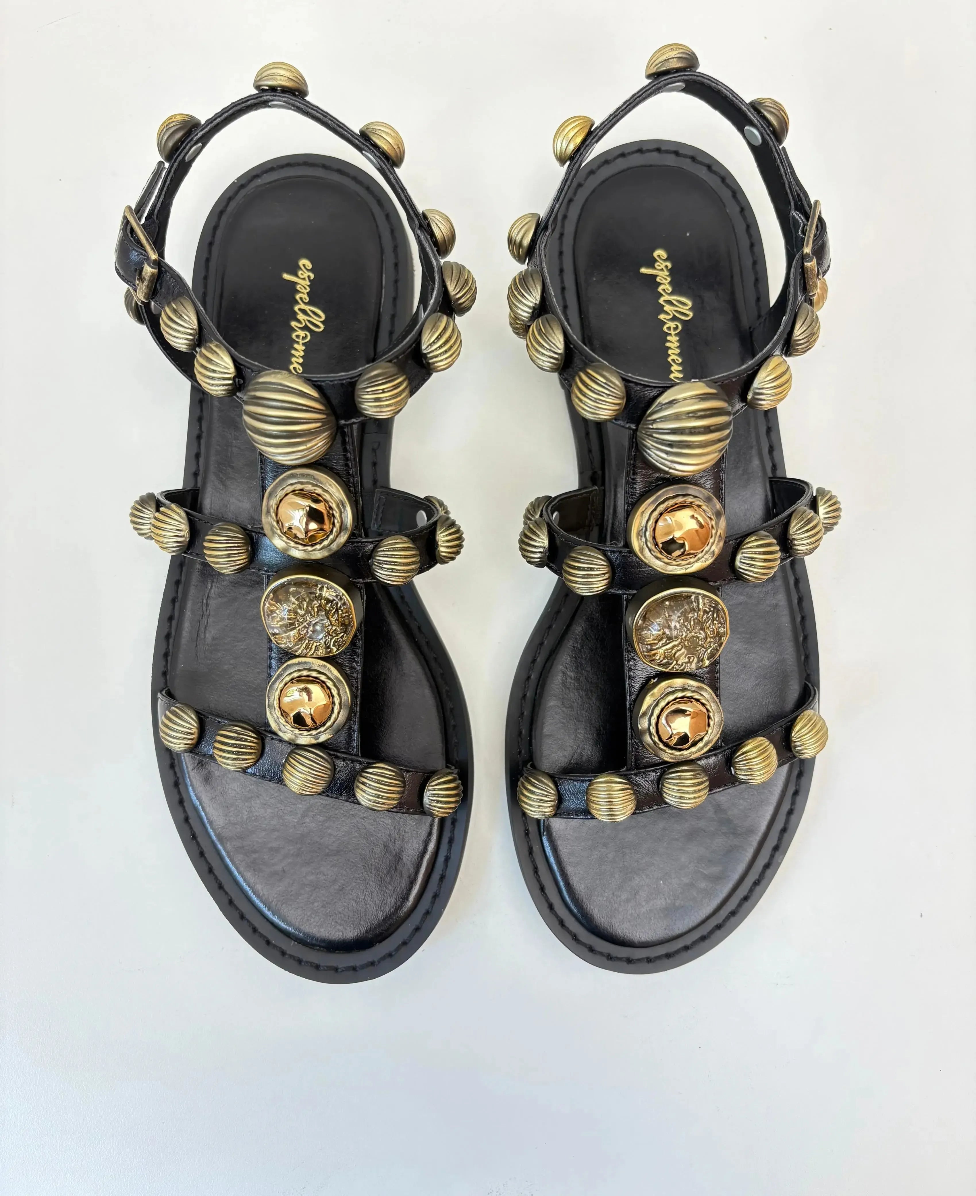 Rasteira Agnes, Preta