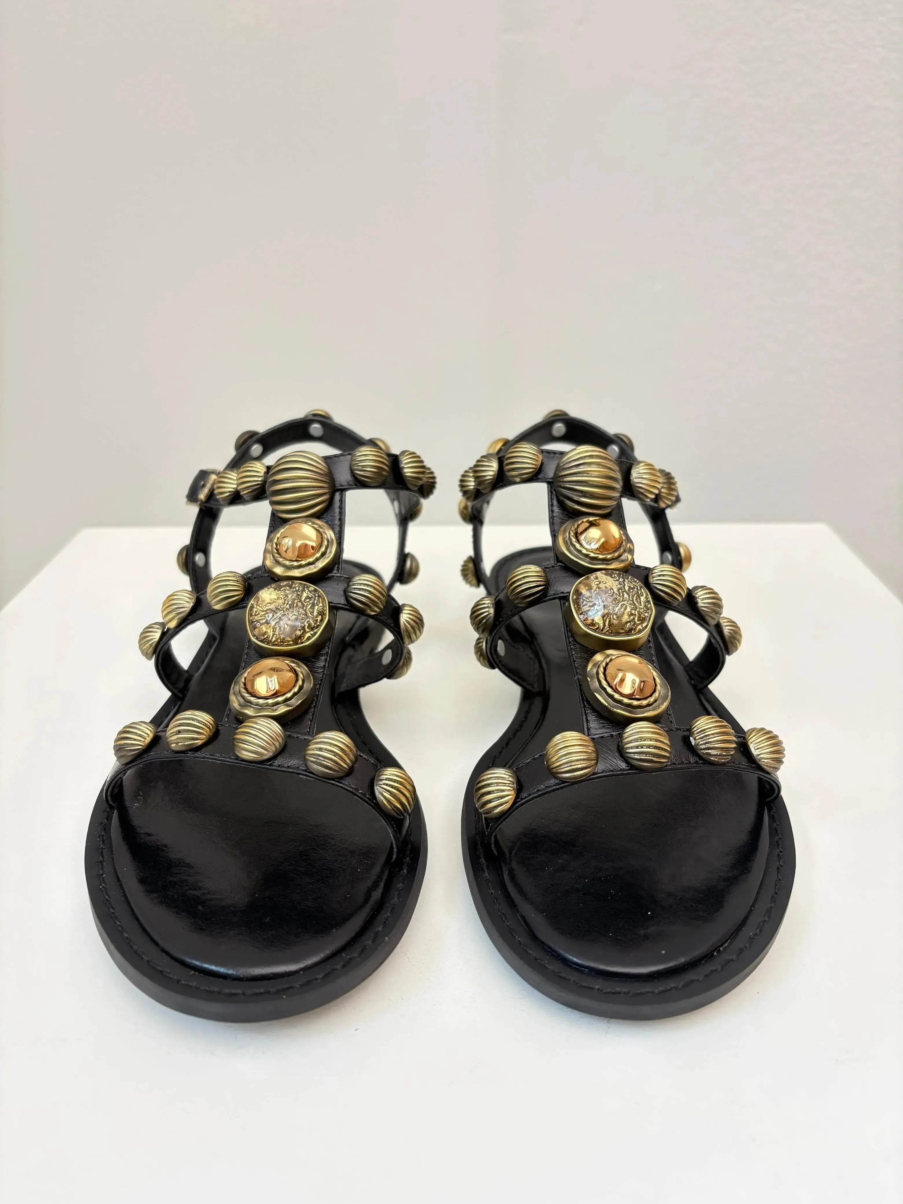 Rasteira Agnes, Preta