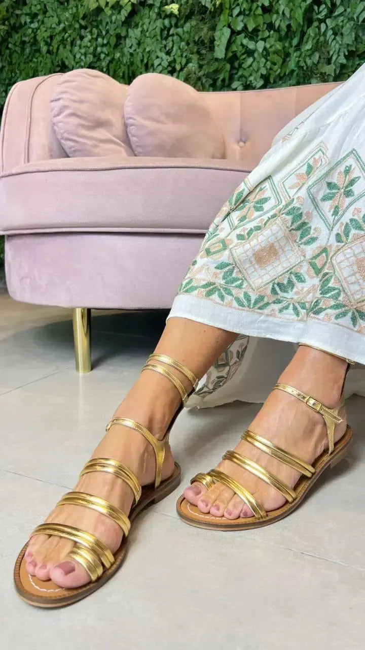 Rasteira Aly 501, Dourada