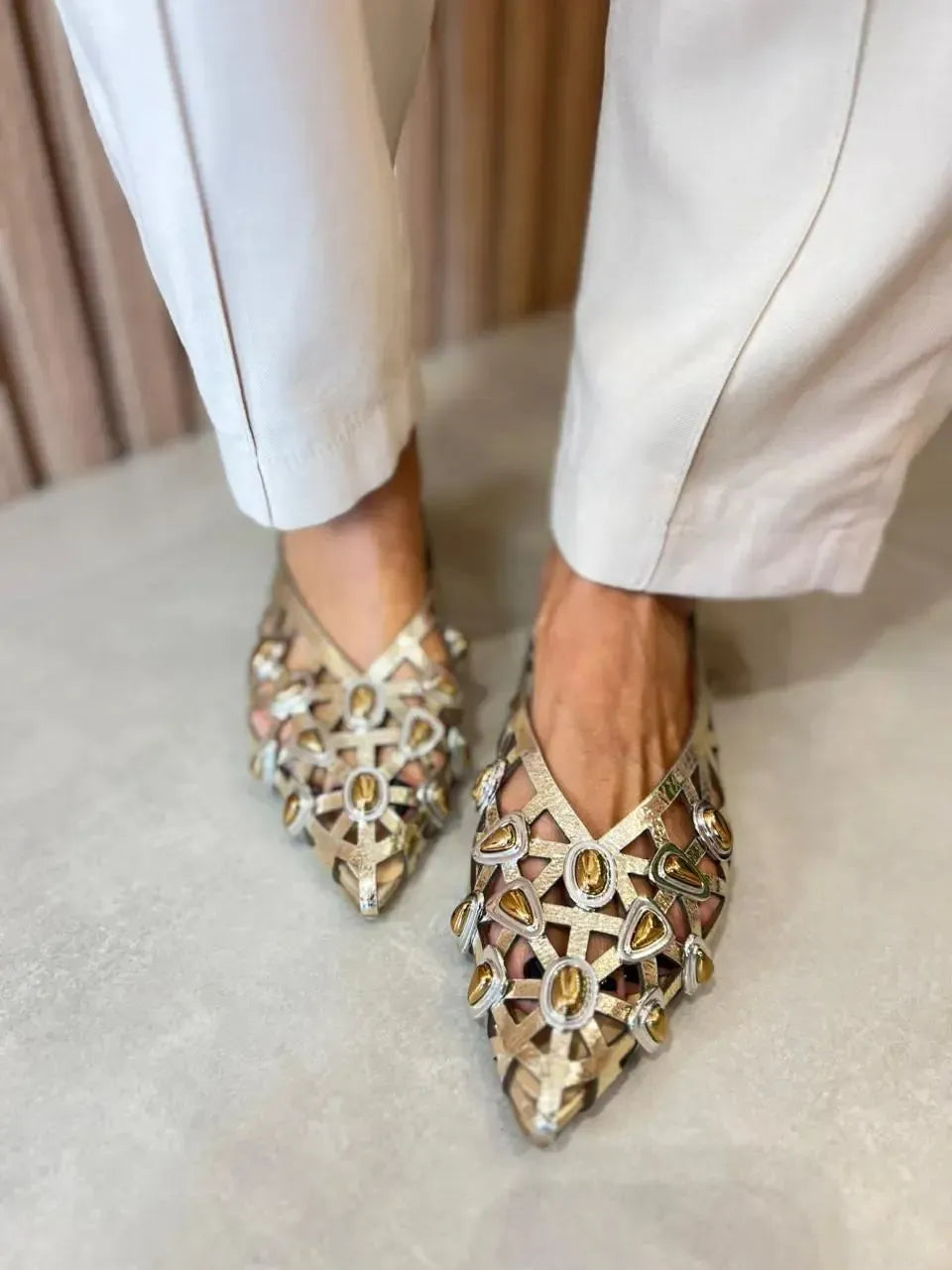 Sapatilha Bulgari Ouro Light