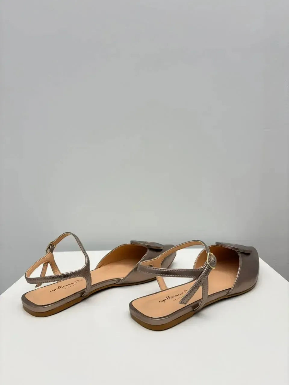 Sapatilha Slingback Clara, Prata Velha