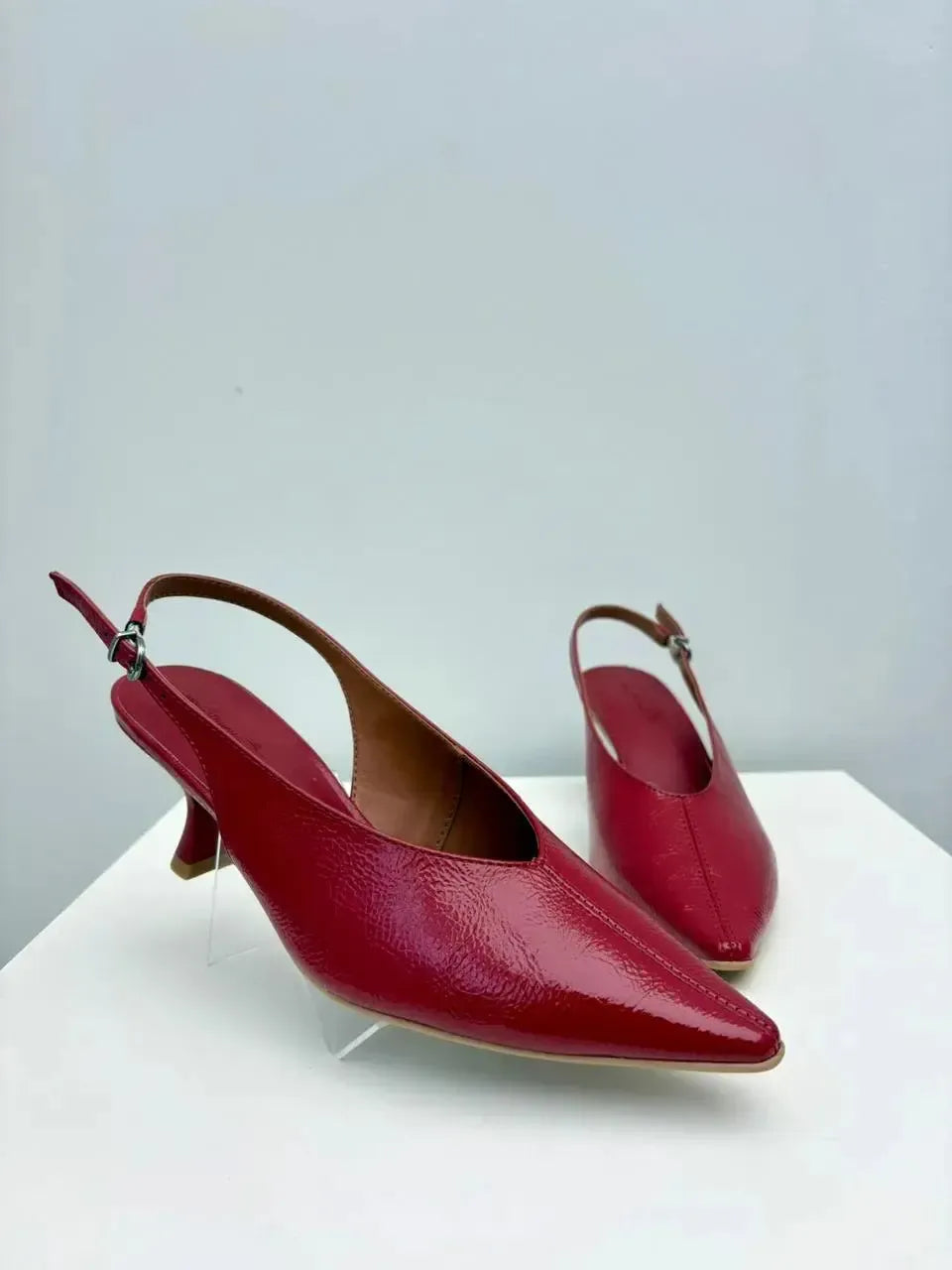 Scarpin Aline Slingback, Vermelho Cereja