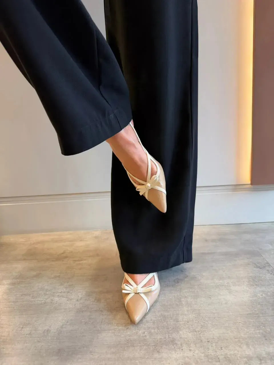 Scarpin Slingback Amanda, Nude