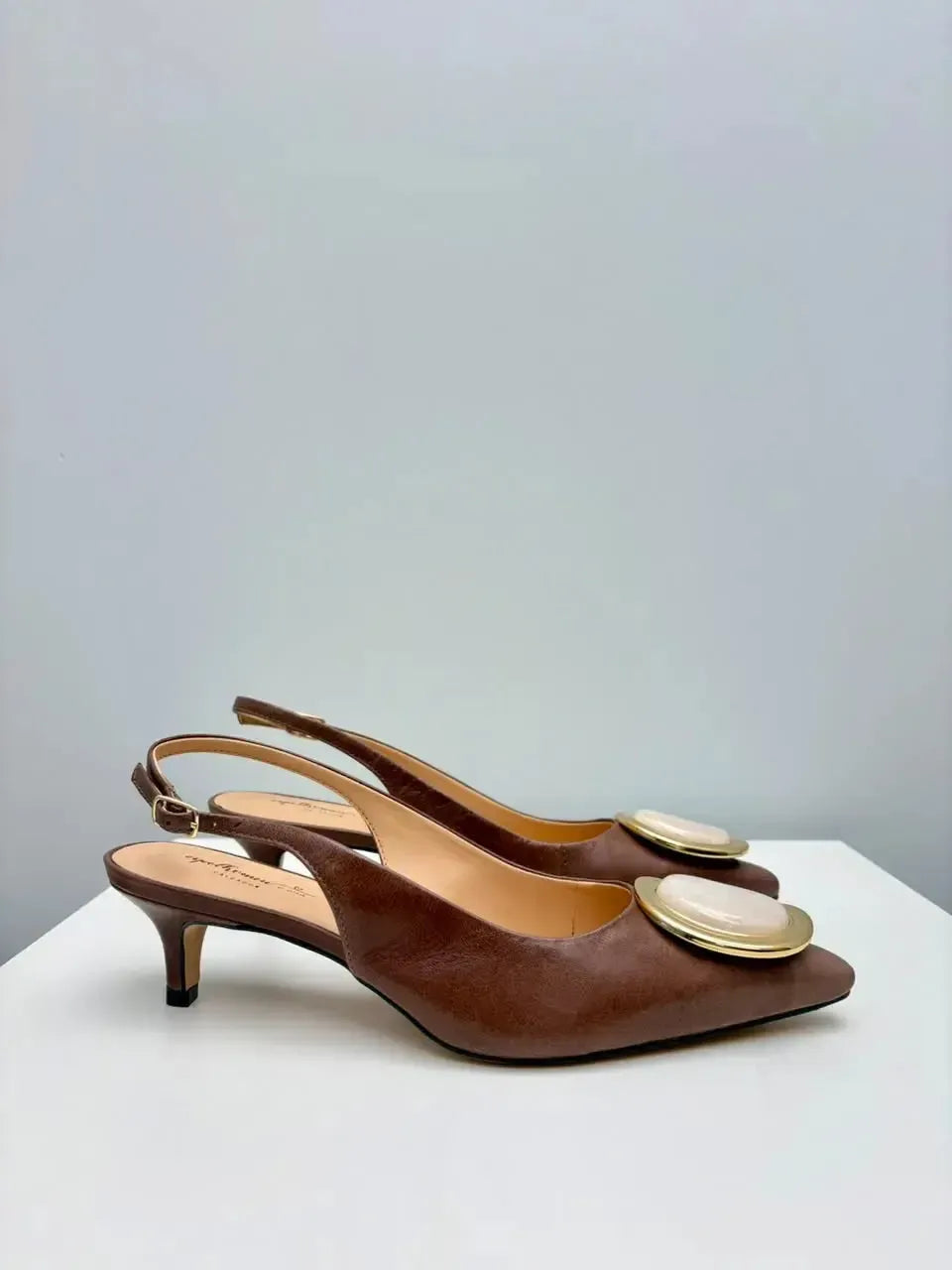 Scarpin Slingback Bárbara, Cappuccino