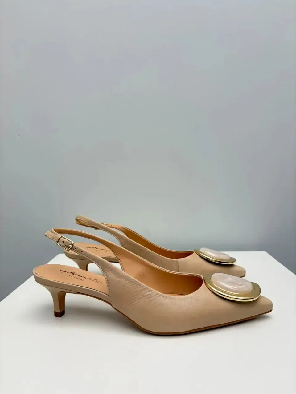 Scarpin Slingback Bárbara, Nude