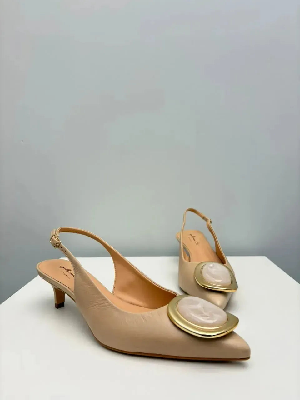 Scarpin Slingback Bárbara, Nude
