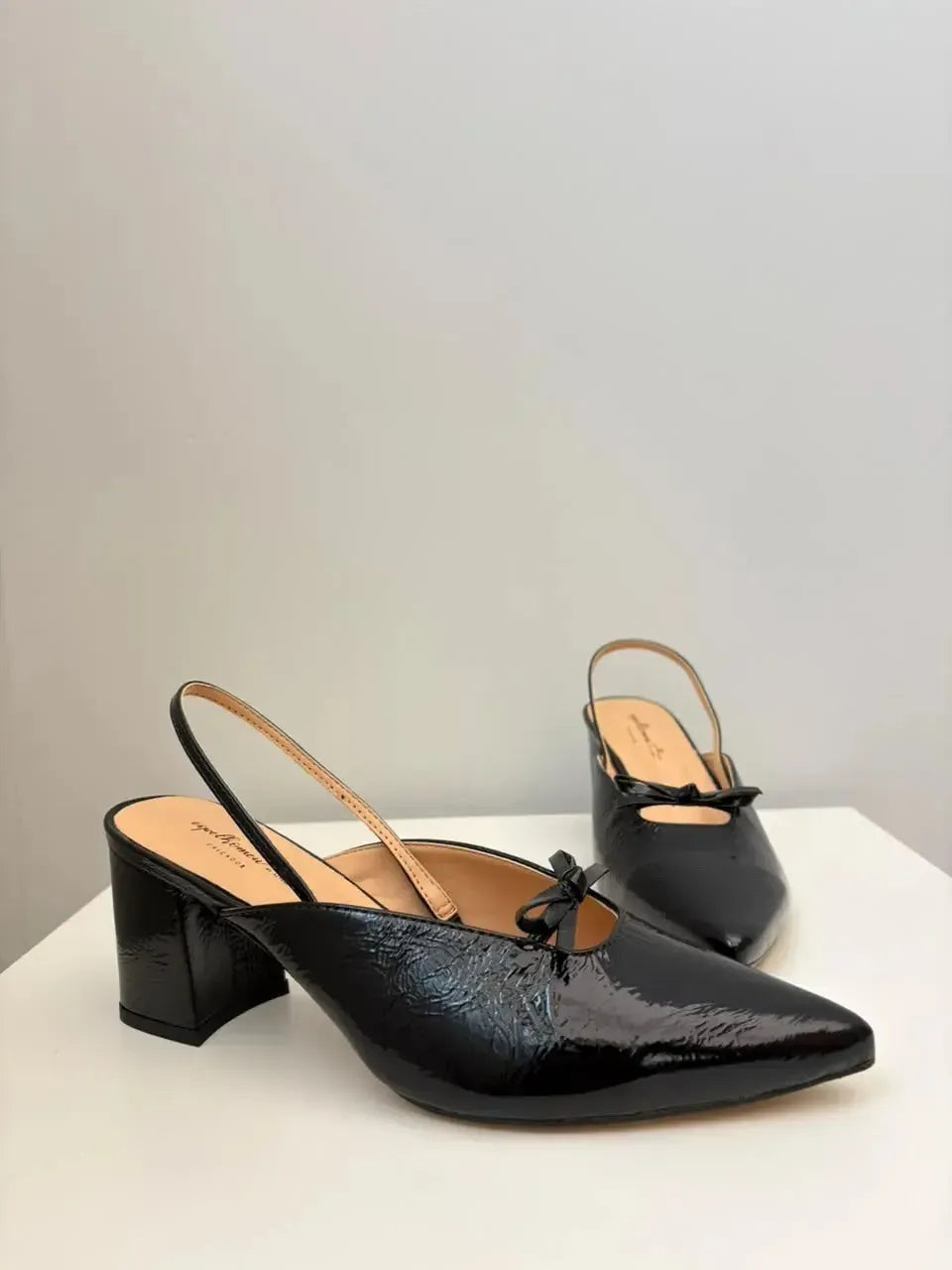 Scarpin Slingback Cecília, Preto