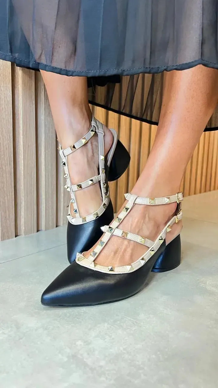 Scarpin Slingback Preta