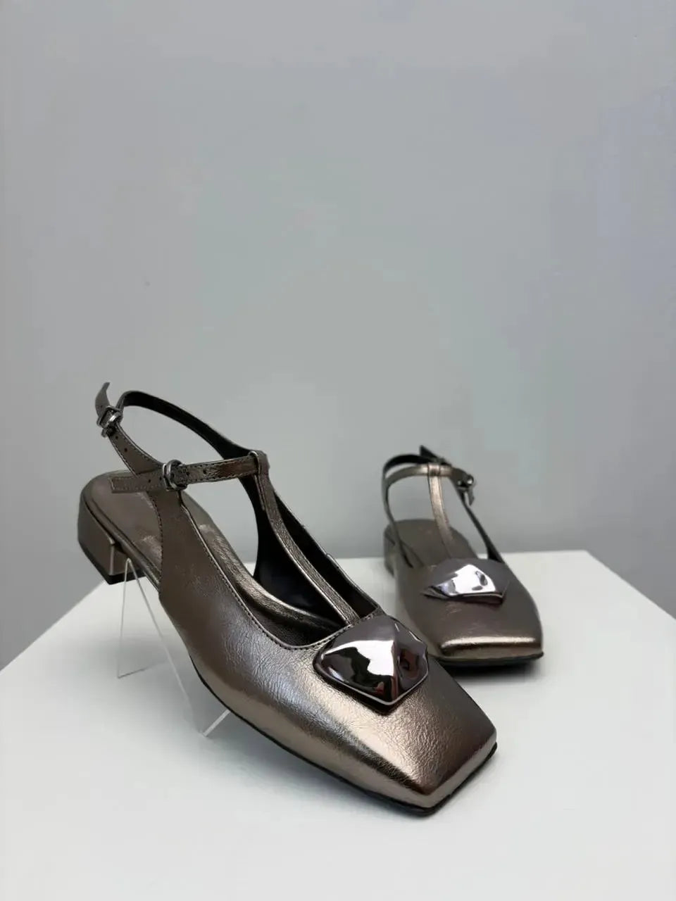 Slingback Alycia, Prata Velho