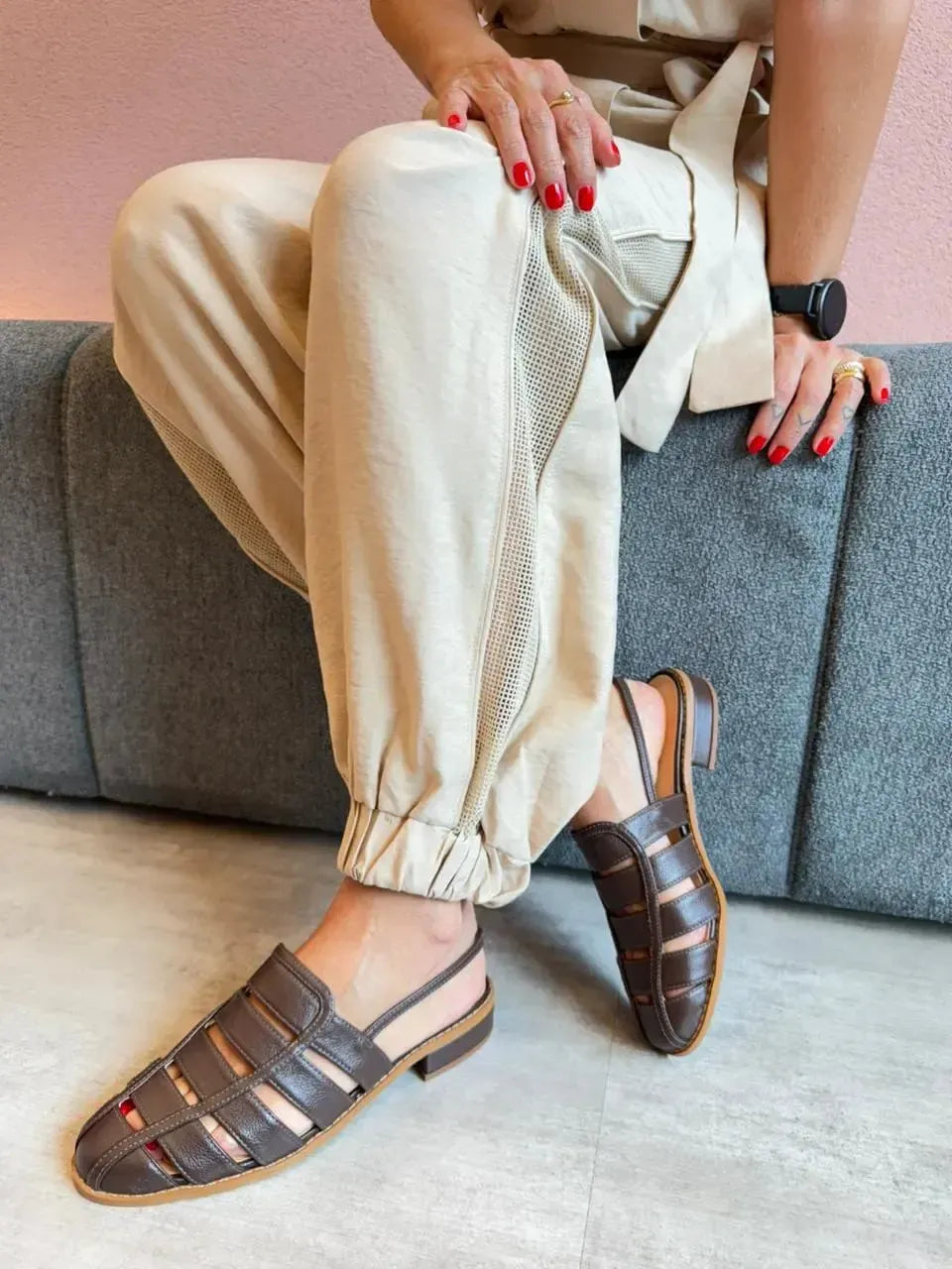 Slingback Clarice, Marrom