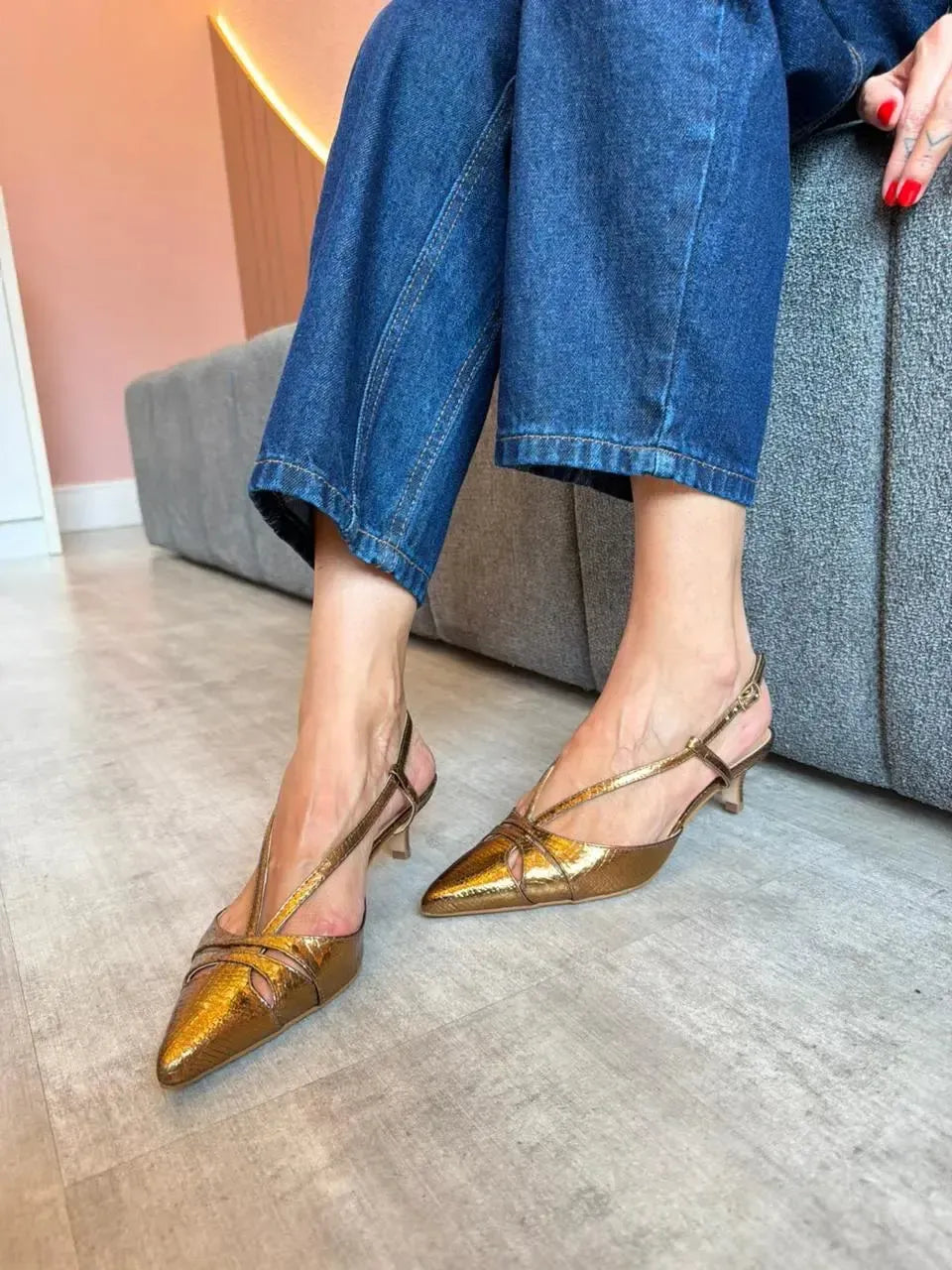 Slingback Helena, Ouro Velho