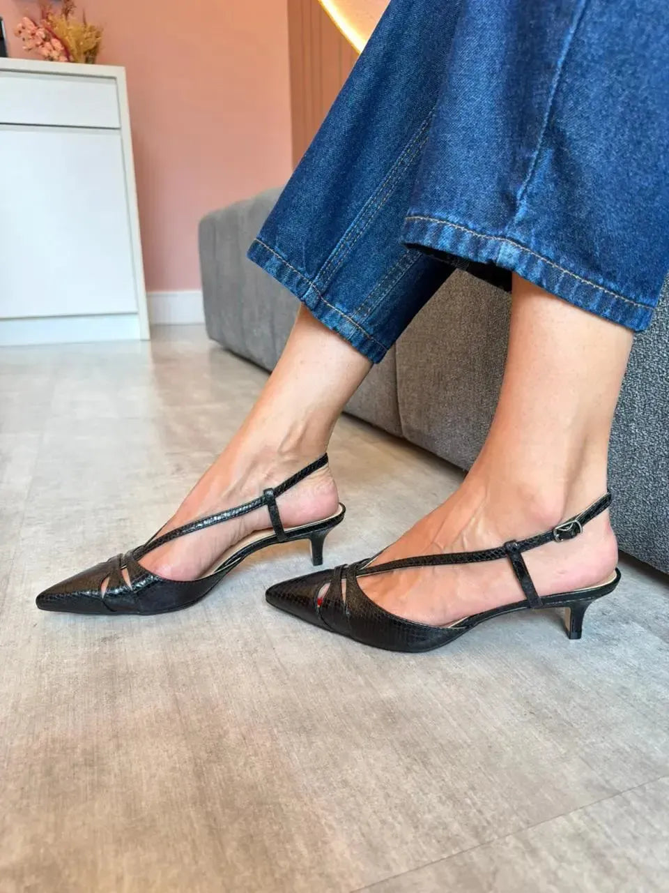 Slingback Helena, Preta