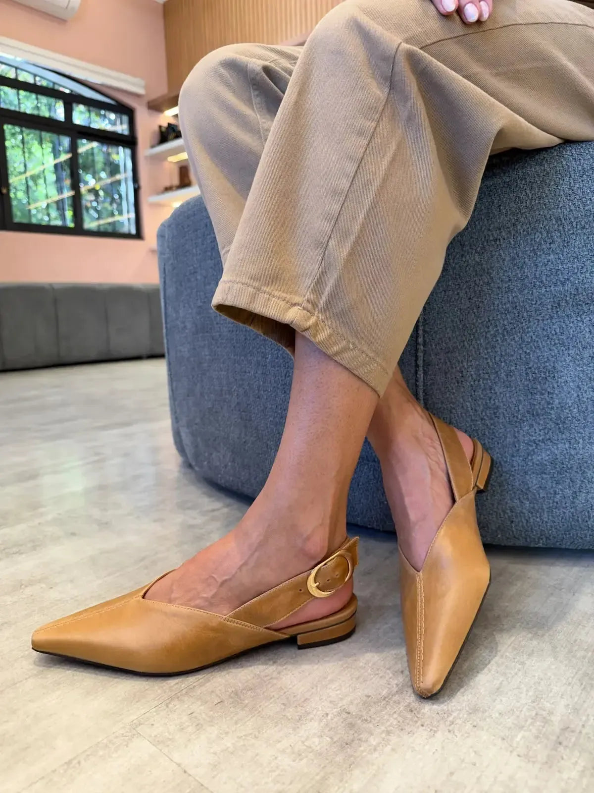 Slingback Luna, Caramelo