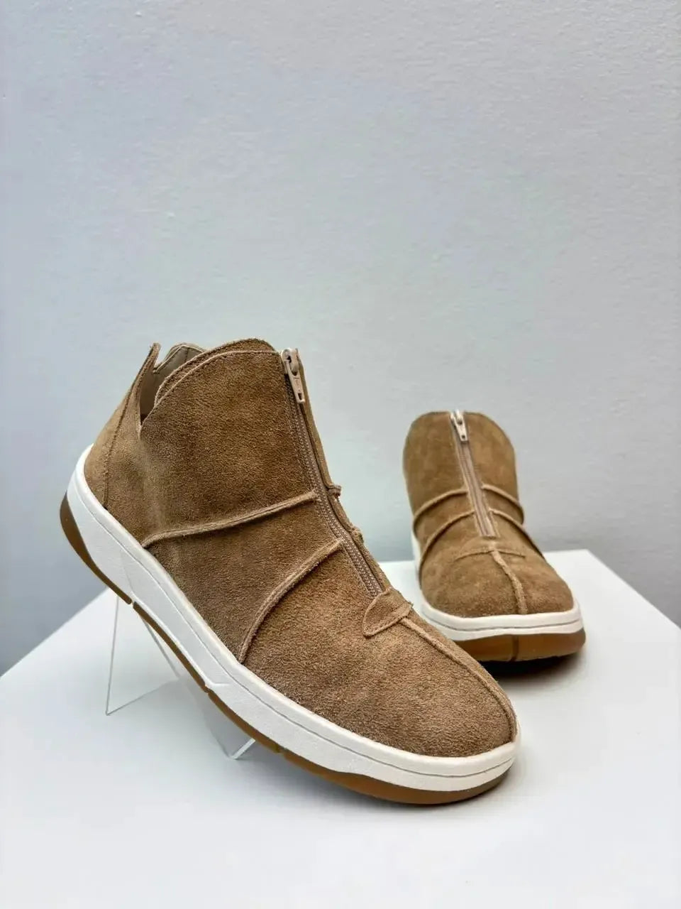 Tênis Cano Alto, Bege