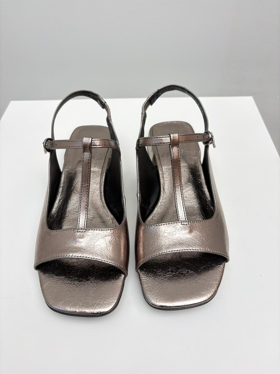 Rasteira Capri Prata Velho