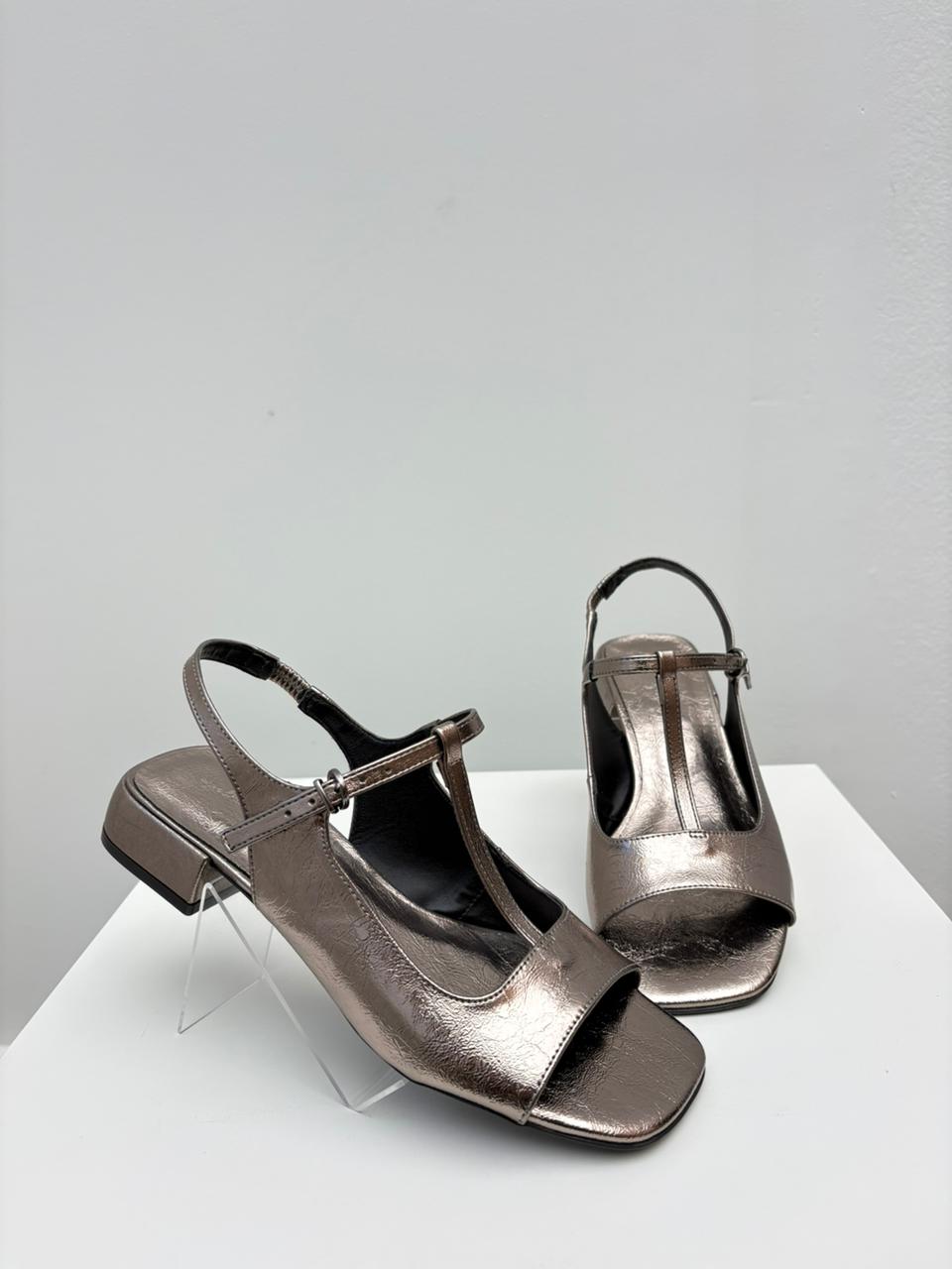 Rasteira Capri Prata Velho