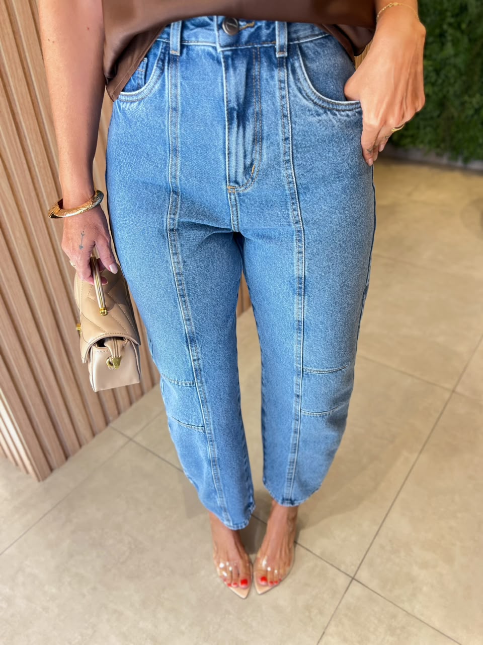 Calça Jeans Clara Ballon Trama